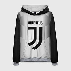 Толстовка-худи мужская FC Juventus: Silver Original, цвет: 3D-меланж
