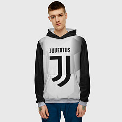 Толстовка-худи мужская FC Juventus: Silver Original, цвет: 3D-меланж — фото 2