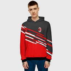 Толстовка-худи мужская АC Milan: R&G, цвет: 3D-черный — фото 2