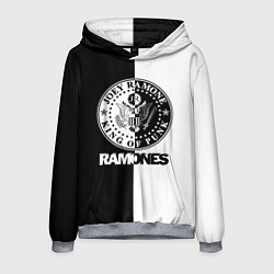 Толстовка-худи мужская Ramones B&W, цвет: 3D-меланж