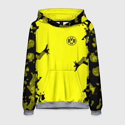 Толстовка-худи мужская FC Borussia Dortmund: Yellow Original, цвет: 3D-меланж