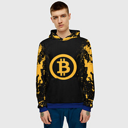 Толстовка-худи мужская Bitcoin Master, цвет: 3D-синий — фото 2