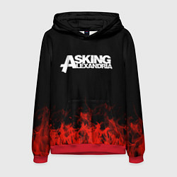 Толстовка-худи мужская Asking Alexandria: Flame, цвет: 3D-красный