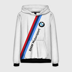 Толстовка-худи мужская BMW Motorsport: White Carbon, цвет: 3D-черный