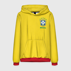 Толстовка-худи мужская Сборная Бразилии, цвет: 3D-красный