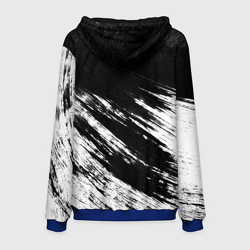 Мужская толстовка Белый и черный / 3D-Синий – фото 2
