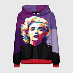 Толстовка-худи мужская Marilyn Monroe, цвет: 3D-красный