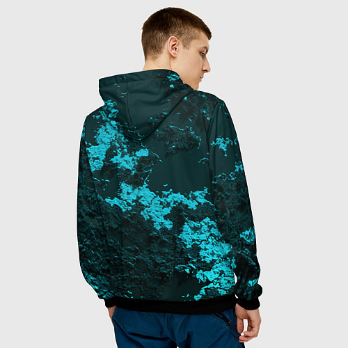 Мужская толстовка Даниил в стиле Minecraft / 3D-Черный – фото 4