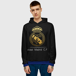 Толстовка-худи мужская FC Real Madrid: Gold Edition, цвет: 3D-синий — фото 2