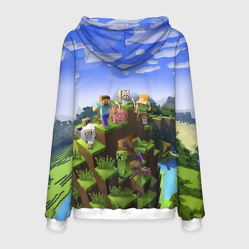 Мужская толстовка Руслан - Minecraft / 3D-Белый – фото 2