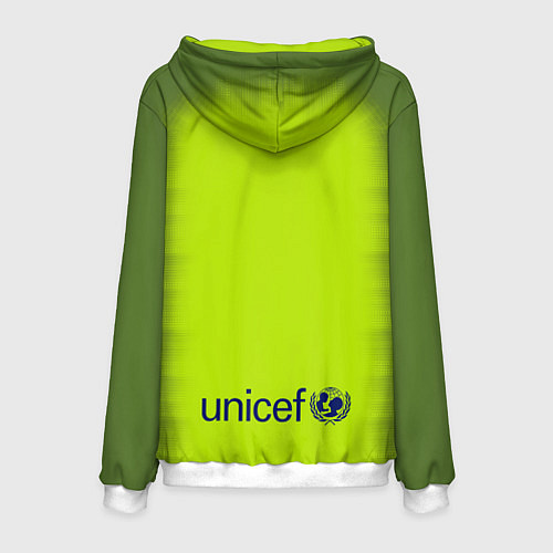 Мужская толстовка FC Barcelona: Home 18/19 / 3D-Белый – фото 2