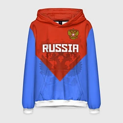 Мужская толстовка Russia Red & Blue