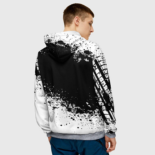 Мужская толстовка Honda: Black Spray / 3D-Меланж – фото 4