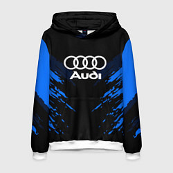 Толстовка-худи мужская Audi: Blue Anger, цвет: 3D-белый