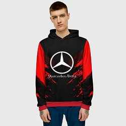 Толстовка-худи мужская Mercedes-Benz: Red Anger, цвет: 3D-красный — фото 2