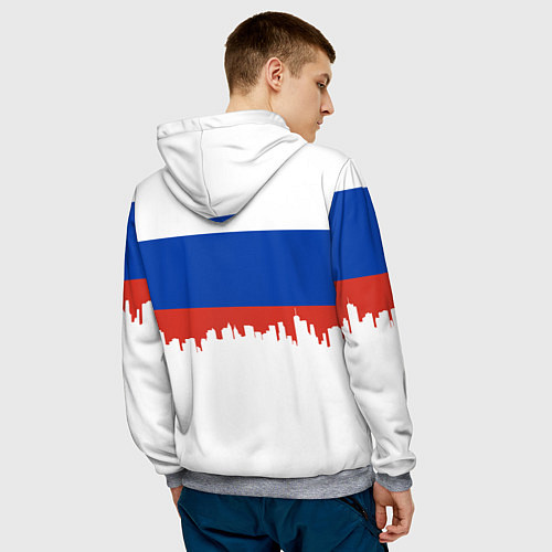 Мужская толстовка Krasnodar, Russia / 3D-Меланж – фото 4
