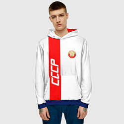 Толстовка-худи мужская СССР: White Collection, цвет: 3D-синий — фото 2