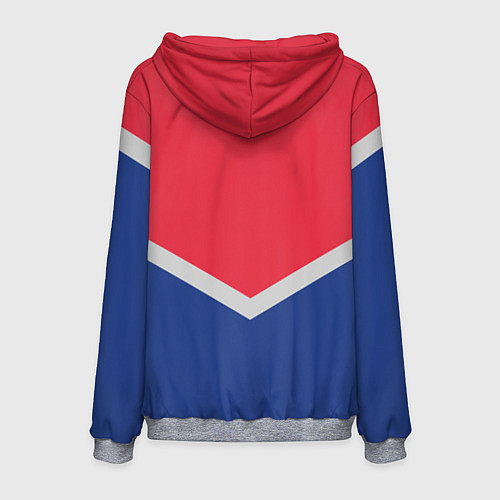 Мужская толстовка Люблю футбол россии / 3D-Меланж – фото 2