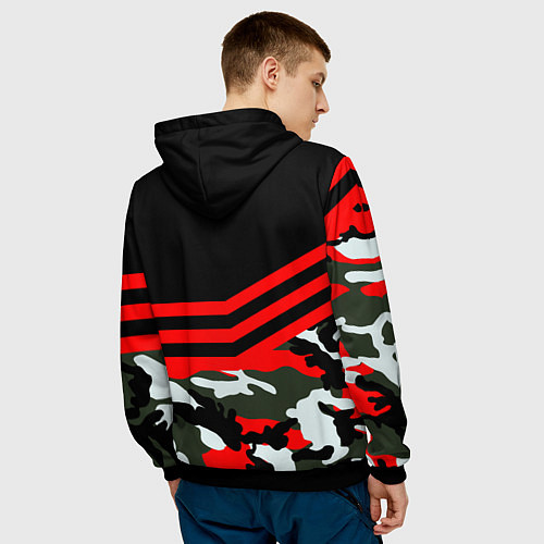 Мужская толстовка Полиция: Камуфляж / 3D-Черный – фото 4