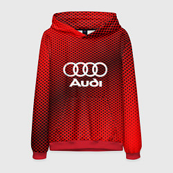 Толстовка-худи мужская Audi: Red Carbon, цвет: 3D-красный