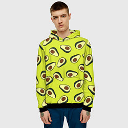 Толстовка-худи мужская Стиль авокадо, цвет: 3D-черный — фото 2