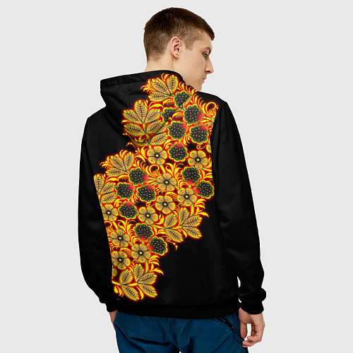Мужская толстовка Славянская роспись / 3D-Черный – фото 4