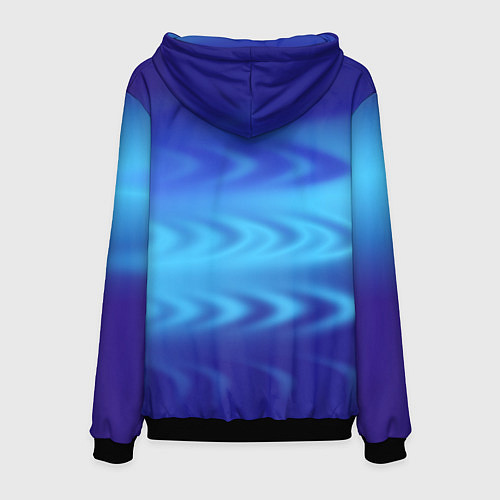 Мужская толстовка Цвет настроения синий / 3D-Черный – фото 2