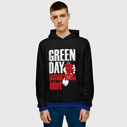 Толстовка-худи мужская Green Day: American Idiot, цвет: 3D-синий — фото 2