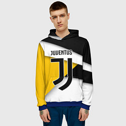 Толстовка-худи мужская FC Juventus, цвет: 3D-синий — фото 2