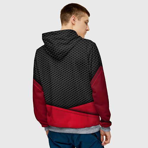 Мужская толстовка Mercedes Benz: Grey Carbon / 3D-Меланж – фото 4