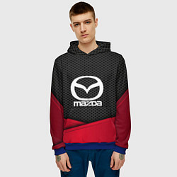 Толстовка-худи мужская Mazda: Grey Carbon, цвет: 3D-синий — фото 2