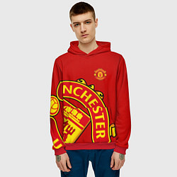 Толстовка-худи мужская FC Man United: Red Exclusive, цвет: 3D-красный — фото 2