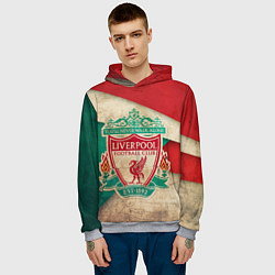 Толстовка-худи мужская FC Liverpool: Old Style, цвет: 3D-меланж — фото 2