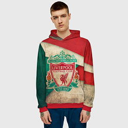 Толстовка-худи мужская FC Liverpool: Old Style цвета 3D-красный — фото 2