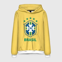 Толстовка-худи мужская Brazil Team, цвет: 3D-белый