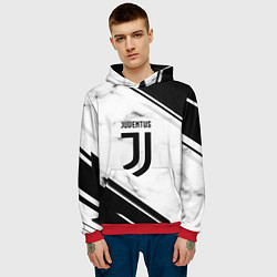 Толстовка-худи мужская Juventus, цвет: 3D-красный — фото 2