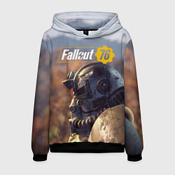 Толстовка-худи мужская Fallout 76, цвет: 3D-черный