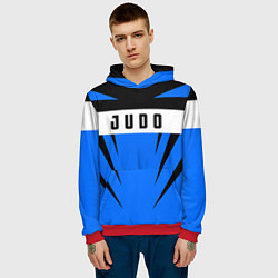 Толстовка-худи мужская Judo Fighter, цвет: 3D-красный — фото 2