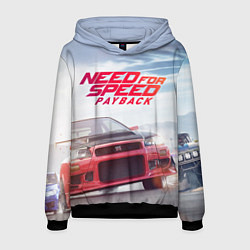 Толстовка-худи мужская Need for Speed: Payback, цвет: 3D-черный
