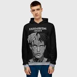 Толстовка-худи мужская XXXTentacion: 1998-2018, цвет: 3D-меланж — фото 2