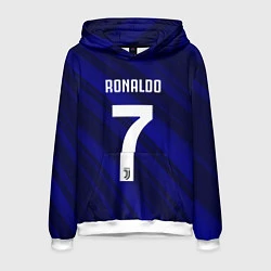 Толстовка-худи мужская Ronaldo 7: Blue Sport, цвет: 3D-белый