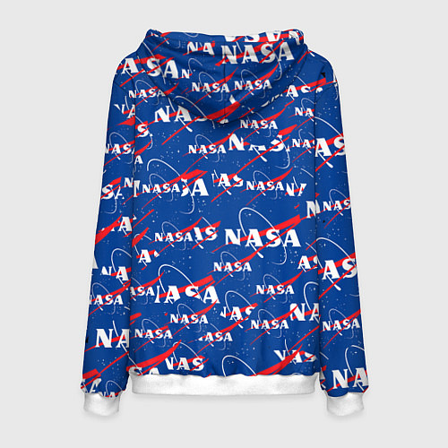 Мужская толстовка NASA: Logo Pattern / 3D-Белый – фото 2