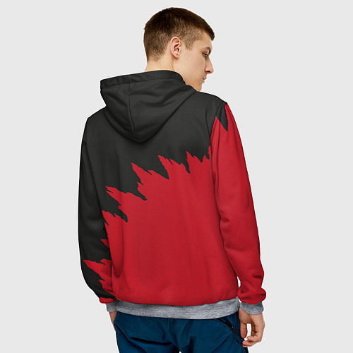 Мужская толстовка Godzilla: Dark Style / 3D-Меланж – фото 4