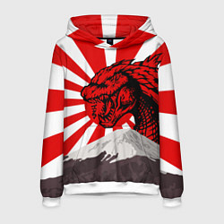 Толстовка-худи мужская Japanese Godzilla, цвет: 3D-белый