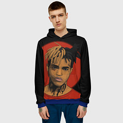 Толстовка-худи мужская XXXTentacion: Red Sun, цвет: 3D-синий — фото 2