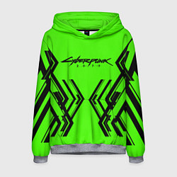 Толстовка-худи мужская Cyberpunk 2077: Acid Green, цвет: 3D-меланж