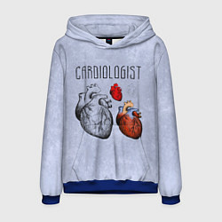 Толстовка-худи мужская Cardiologist, цвет: 3D-синий