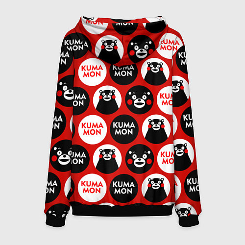 Мужская толстовка Kumamon Pattern / 3D-Черный – фото 2