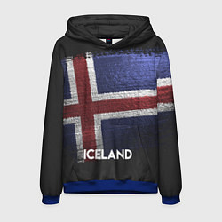 Толстовка-худи мужская Iceland Style, цвет: 3D-синий