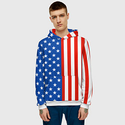 Толстовка-худи мужская American Patriot, цвет: 3D-белый — фото 2
